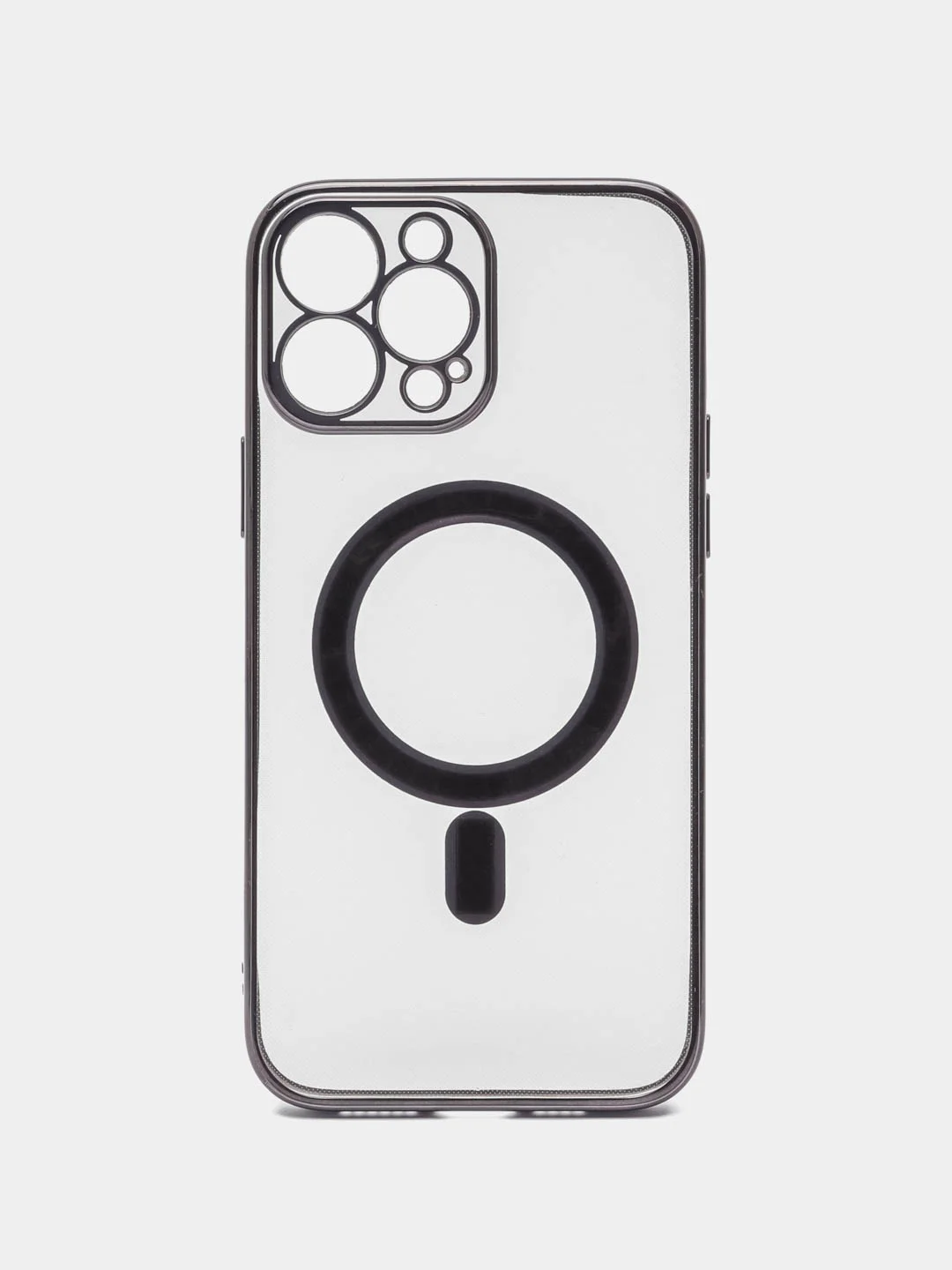 Черный силиконовый чехол MagSafe для iPhone 13Pro Max