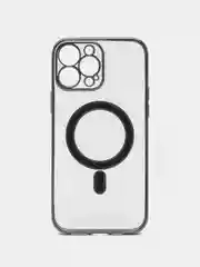 Черный силиконовый чехол MagSafe для iPhone 13Pro Max