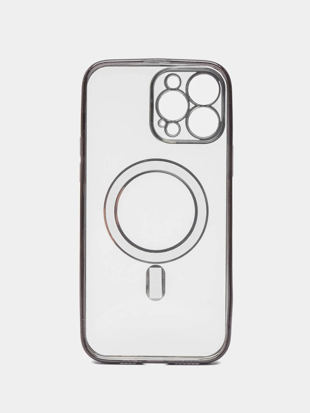 Черный силиконовый чехол MagSafe для iPhone 13Pro Max