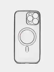 Черный силиконовый чехол MagSafe для iPhone 13Pro Max