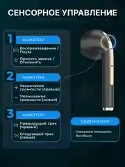 Черный наушники беспроводные A.Pods Pro 2, A.Pods 2, 3, TWS J18 для iPhone, Android