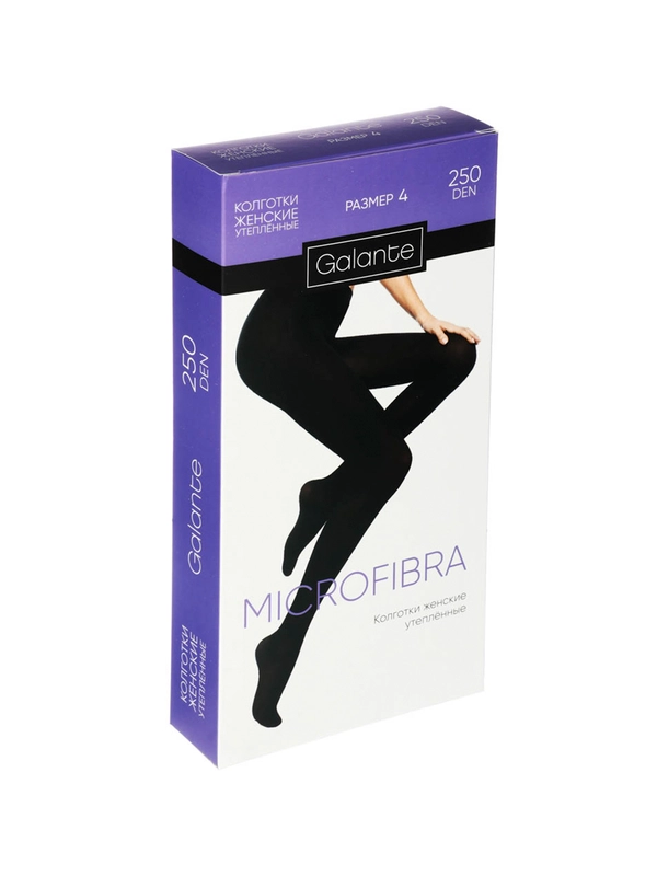 Колготки женские 250 ден, размеры 2/3, 4/5, цвет черный