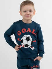 Спортивный трикотажный детский костюм свитшот брюки "Goal Индиго"