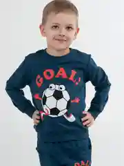 Спортивный трикотажный детский костюм свитшот брюки "Goal Индиго"