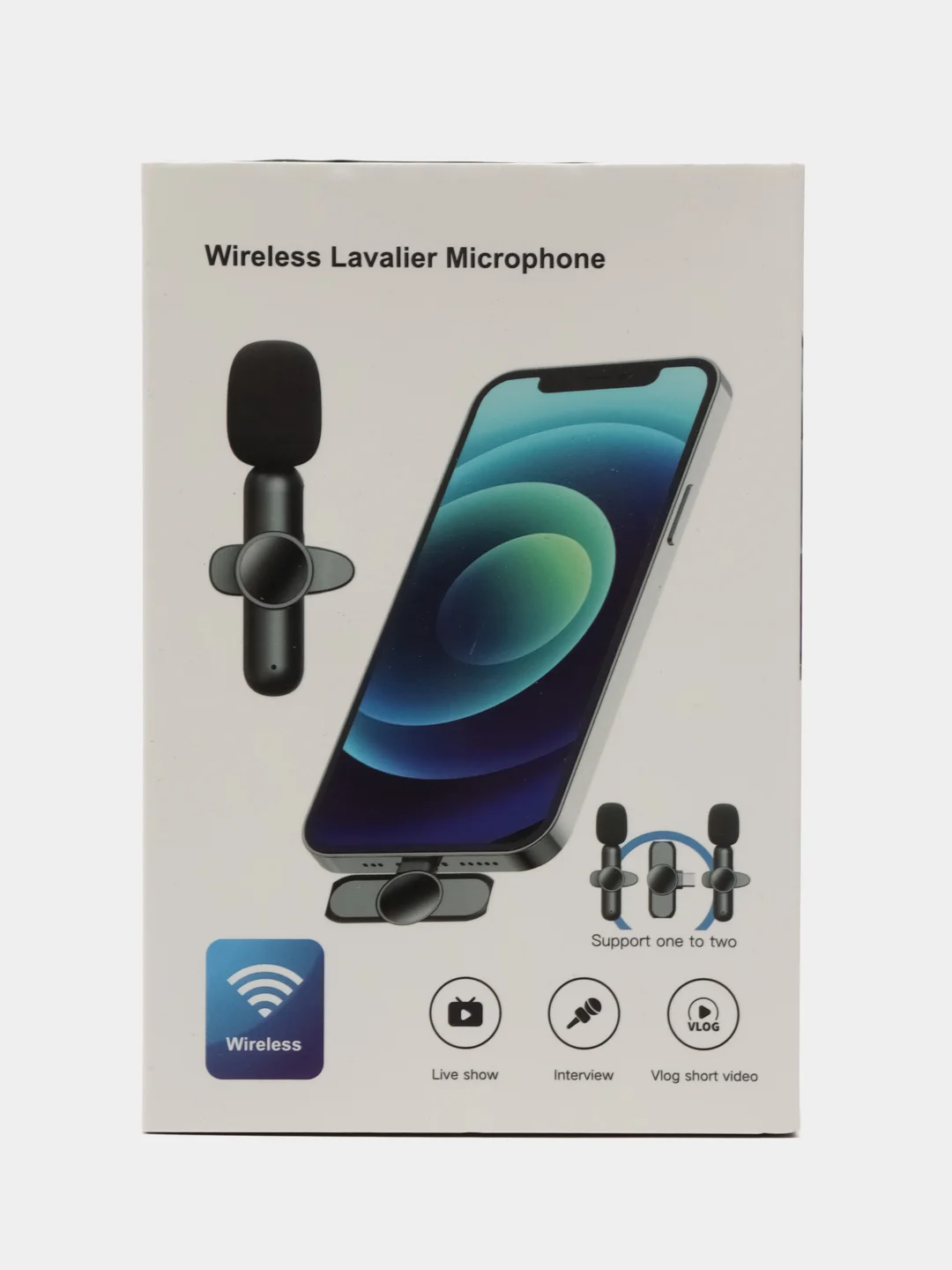 Беспроводной микрофон, петличный, для Type-C, iPhone и Android
