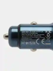 Синий автомобильное зарядное устройство HOCO Z50 Leader 1xUSB, 1xUSB-C, 3А, PD48W, QC3.0, LED