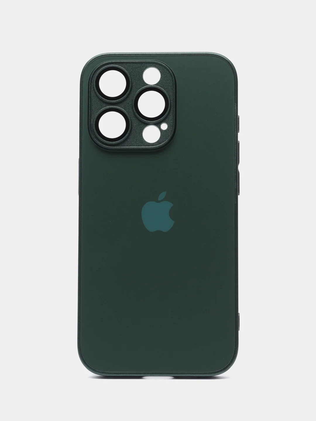 Зеленый чехол на айфон 13, 14, 15 16 Pro Max Plus, стеклянный, MagSafe с защитой камеры для iPhone