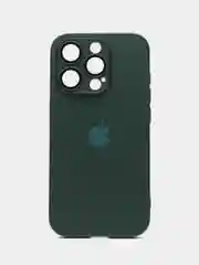 Зеленый чехол на айфон 13, 14, 15 16 Pro Max Plus, стеклянный, MagSafe с защитой камеры для iPhone