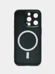Зеленый чехол на айфон 13, 14, 15 16 Pro Max Plus, стеклянный, MagSafe с защитой камеры для iPhone