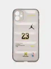 Желтый чехол на айфон 11 / бампер для iPhone 11 / силиконовый с принтом North FAce