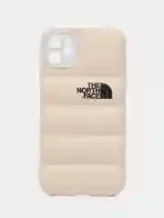 Бежевый чехол на айфон 11 / бампер для iPhone 11 / силиконовый с принтом North FAce
