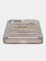Желтый чехол на айфон 11 / бампер для iPhone 11 / силиконовый с принтом North FAce