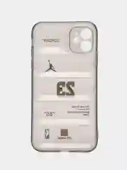 Желтый чехол на айфон 11 / бампер для iPhone 11 / силиконовый с принтом North FAce
