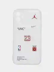 Угольный чехол на айфон 11 / бампер для iPhone 11 / силиконовый с принтом North FAce