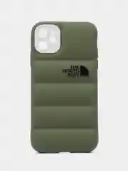 Хаки чехол на айфон 11 / бампер для iPhone 11 / силиконовый с принтом North FAce