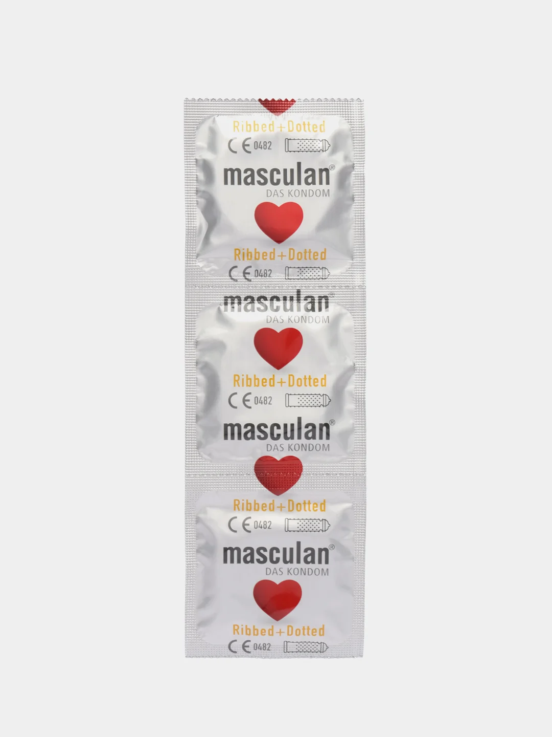 Презервативы Masculan Ribbed + Dotted №3, 2 упаковки, 6 презервативов