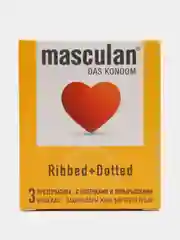 Презервативы Masculan Ribbed + Dotted №3, 2 упаковки, 6 презервативов