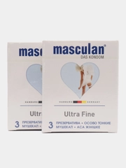Презервативы Masculan Ultra Fine №3, 2 упаковки, 6 презервативов, особо тонкие
