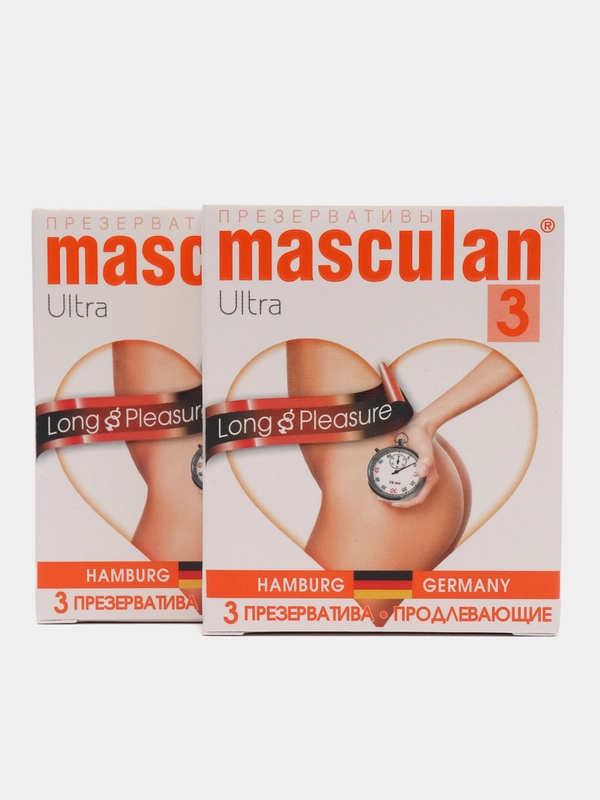 Презервативы Masculan 3 Ultra №3 Long Pleasure, 2 упаковки (6 презервативов, продлевающие)