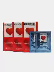 Презервативы Masculan Sensitive Plus №10, 3 упаковки + смазка в подарок, 30 презервативов