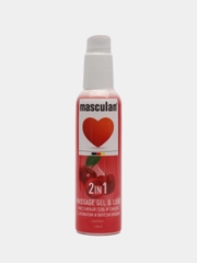 Гель-смазка Masculan с ароматом и вкусом ВИШНИ, 2 в 1 с дозатором, 130 мл