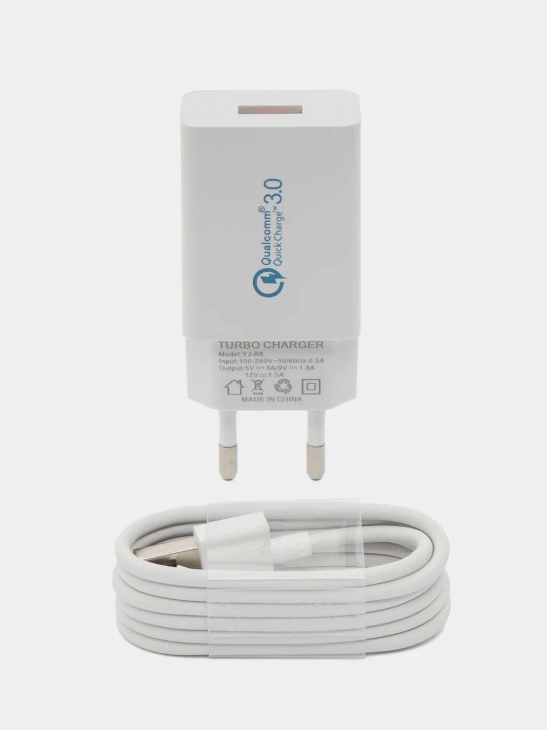 СЗУ Xiaomi USB QC 3.0 Power Adapter + Data Line с кабелем Type-C/Micro USB