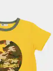 Желтый детская хлопковая футболка