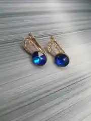 Лазурный серьги с камнем, бижутерия