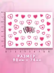 Слайдеры для ногтей VIBE Сердечки 085
