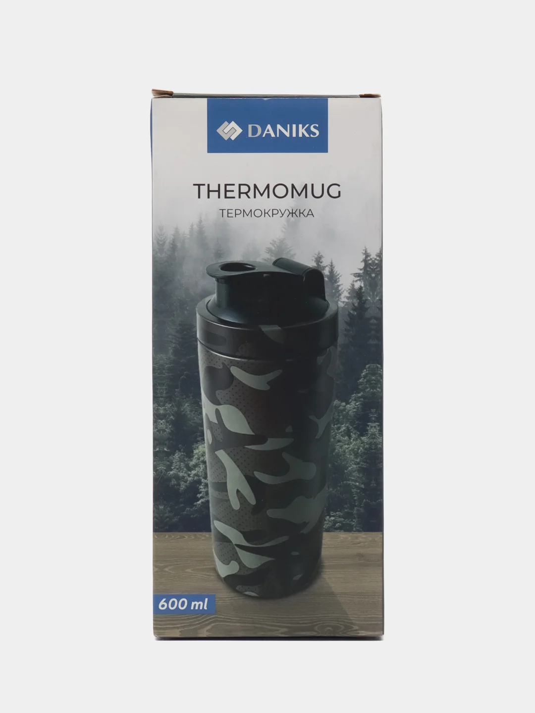 Термокружка нерж, 0.6 л, Daniks, колба нерж, камуфляж, YTCT035-7-mil-black