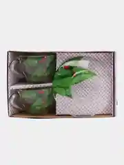Зеленый чайный набор стекло на 2 персоны