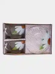 Белый чайный набор стекло на 2 персоны