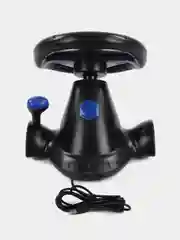 Синий игровой руль GW-130VR Dialog Fast Drive - 2 педали, рычаг ПП, PC USB