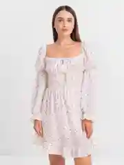 Белый платье женское шифоновое с завязками