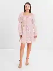 Молочный платье женское шифоновое с завязками
