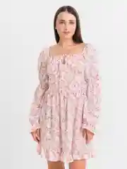 Молочный платье женское шифоновое с завязками