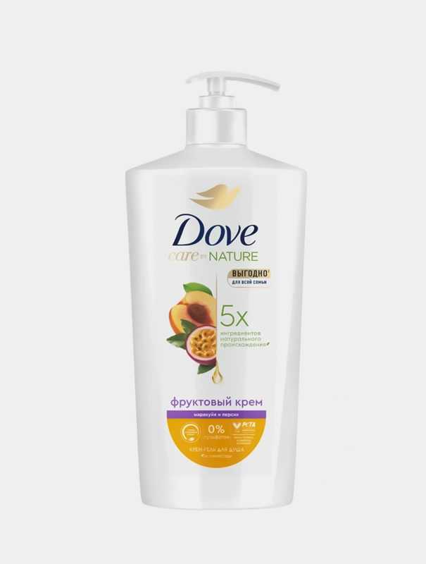 Крем-гель для душа Dove Маракуйя и Персик, 610мл