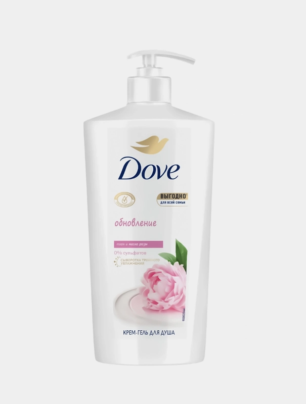 Крем-гель для душа Dove Ваниль и пион, 610мл