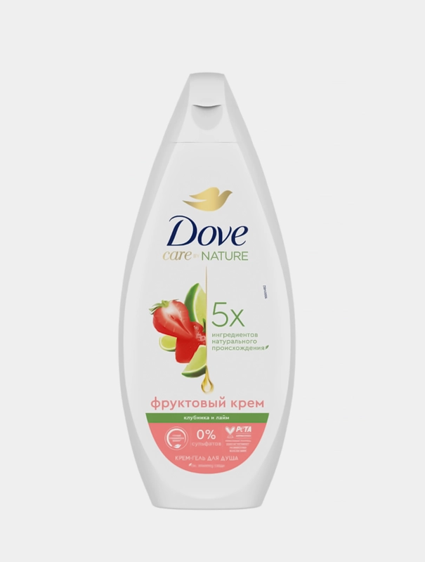 Крем-гель для душа Dove "Клубника и лайм", 250 мл