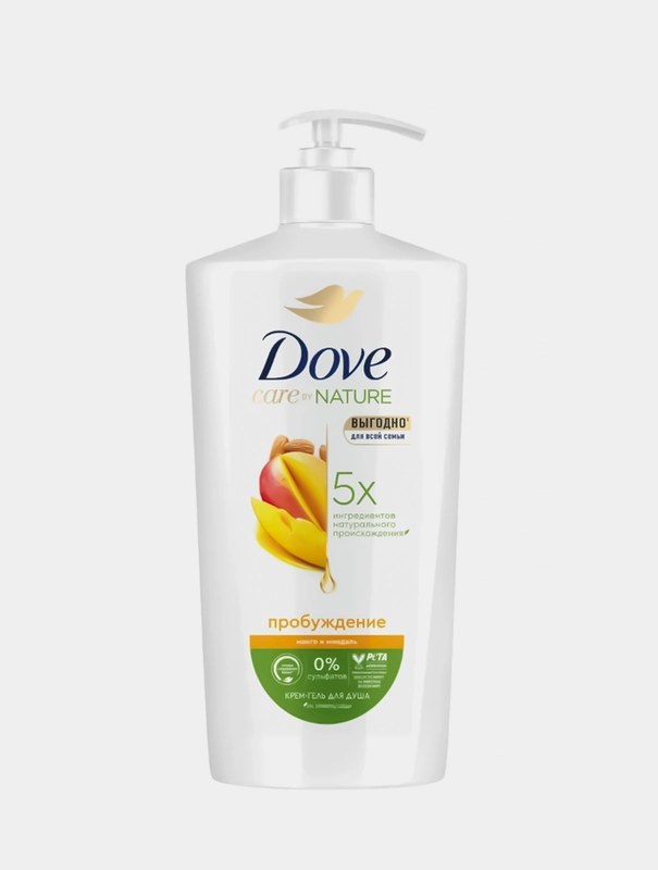 Крем-гель для душа Dove Манго и миндаль, 610мл