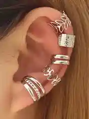 Серьги каффы без прокола, набор 5 шт