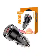 Автомобильное зарядное устройство, АЗУ, 60W, Type-C PD 30W + USB QC3.0 30W