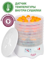 Сушилка для овощей и фруктов Мастерица EFD-0903VM, 9 прозрачных поддонов, 280 Вт
