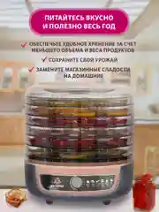 Сушилка для овощей 3в1  Мастерица EFD-1004VM, 5 поддонов + 2 поддона для пастилы в подарок