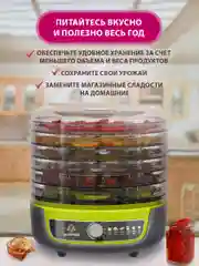 Сушилка для овощей 3в1  Мастерица EFD-1003VM, 6 поддонов + 1 поддон для пастилы в подарок