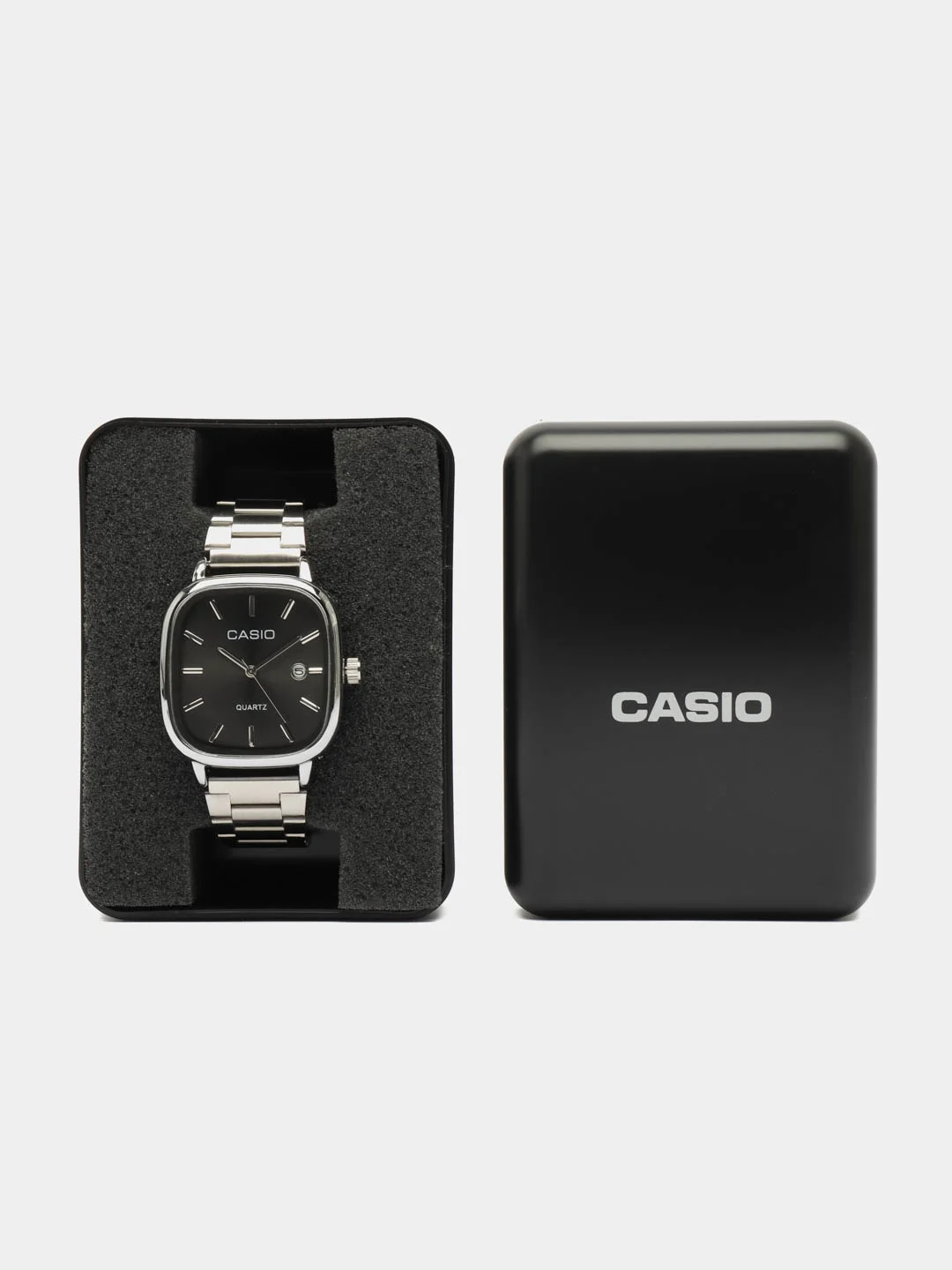 Серый наручные часы Casio с кварцевым механизмом, унисекс