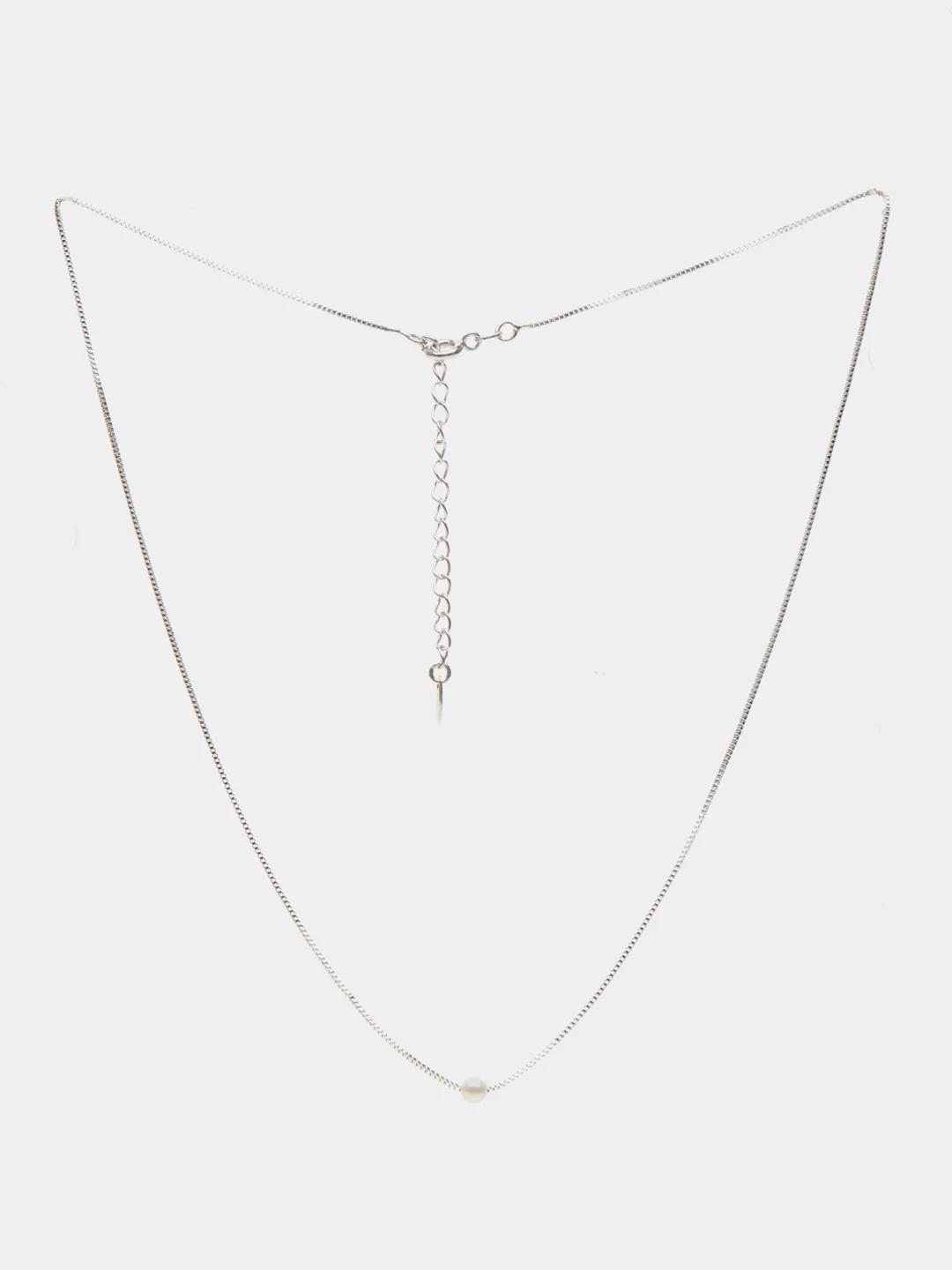 Серебряный цепочка на шею с искусственным жемчугом XUPING
