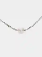 Серебряный цепочка на шею с искусственным жемчугом XUPING