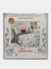 Белый постельное белье ИвТекс, Поплин , 1,5 спальный размер, хлопок 100%