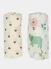 Лесной зеленый пеленка муслиновая для новорожденных, набор 2шт, для малышей, грудничков, плед, детский 0+
